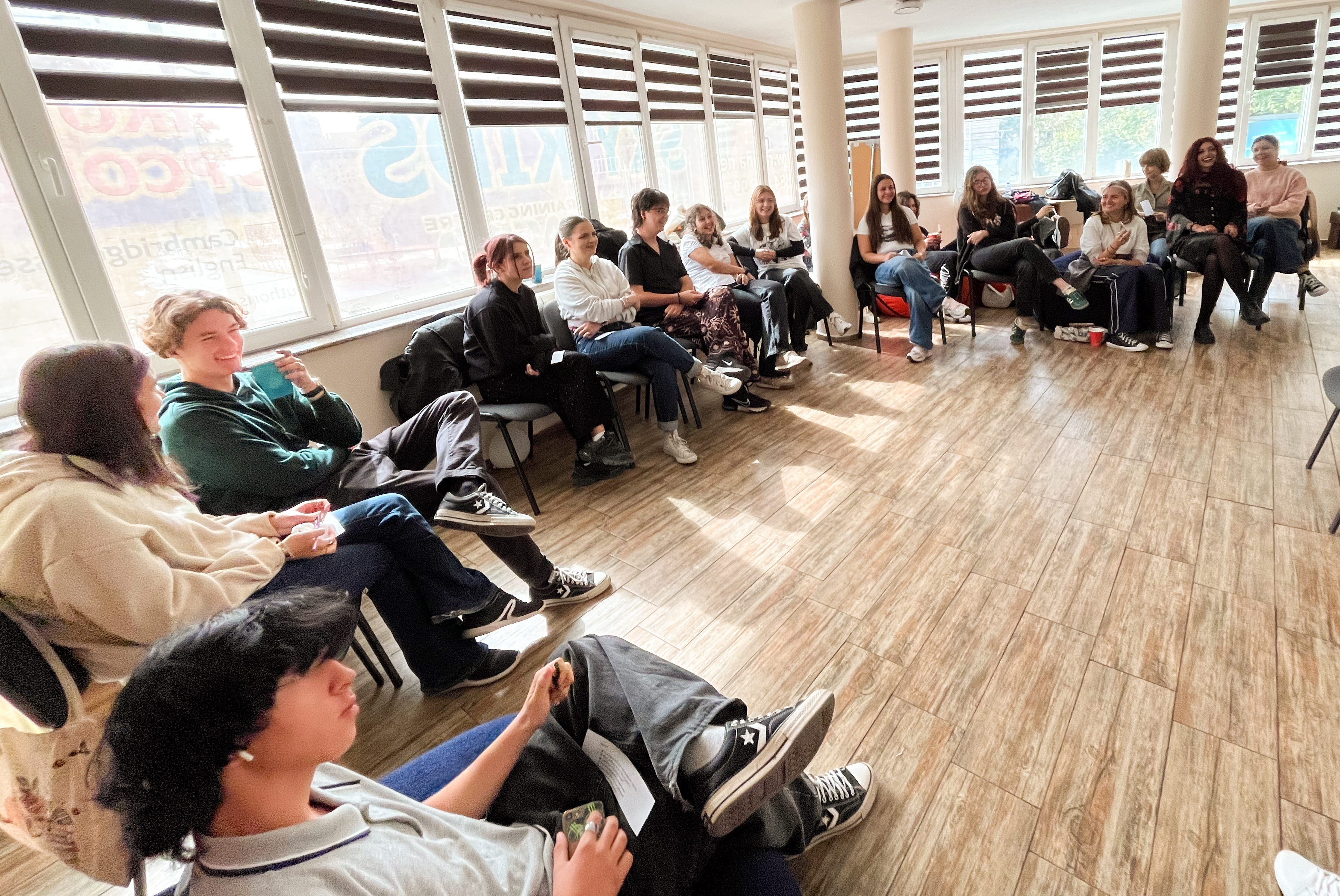 Presenter leading a workshop.